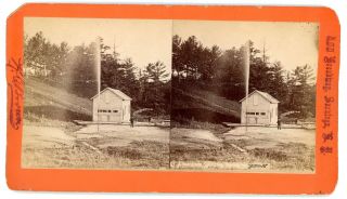 Saratoga Springs Ny - Champion Spouting Spring In Summer - 1870s Stereoview