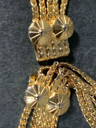 Vintage Signed Christian Dior Gold Tone Multi Strand Chain 30” Belt Or Necklace 2