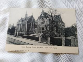 Royal Grammar School,  Worcester Old Postcard South West Front