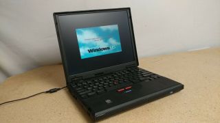 Vintage IBM ThinkPad 600 Laptop Windows 95 operating system 233 MHz Type 2645 2