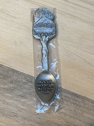 Vtg Rocky Mountain National Park Colorado Souvenir Spoon Pewter Usa