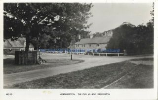 Northamptonshire Old Village Dallington Real Photo Vintage Postcard 7.  8