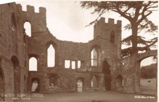Postcard Acton Burnell Castle Shropshire England Vintage Unposted
