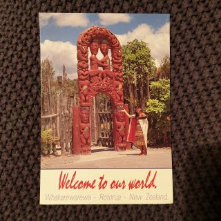 Welcome To Our World - Whakarewarewa,  Rotorua,  Zealand - Vintage Postcard