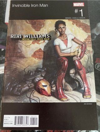 Invincible Iron Man 1 (2016) Hip - Hop Adi Granov Variant Riri Williams