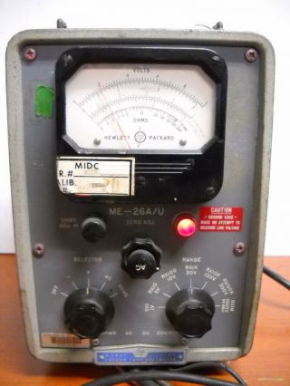Vintage Hp Vacuum Tube Voltmeter With Probes