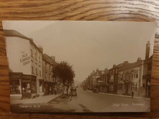 The Old Corner Shop - High Street Pershore - Old Real Photo Postcard