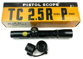 Thompson Center Tc 2.  5 Rp Reticle Pistol Scope,  Caps & Box Vintage 4950 - Qp