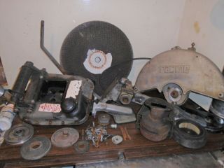 Vintage Racine Trak Kut 15 " Gas Powered Railroad Rail Chop Saw Parts Made In Usa