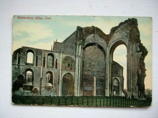 Old Postcard - Malmesbury Abbey.  East (posted 1932)