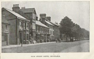 A England Bedfordshire Old Postcard English High Street South Dunstable