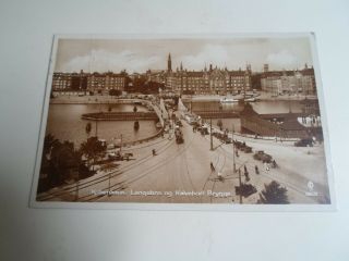 Kobenhavn Langebro Og Kalvebod Brygge - Vintage Franked 1929 §d876