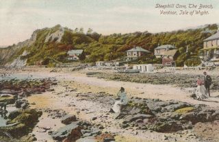 A Isle Of Wight England Old Antique Postcard English Ventnor
