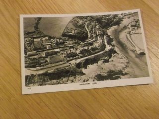 Old Real Photo Aerial View Postcard Of Hannaford.  Looe In Cornwall