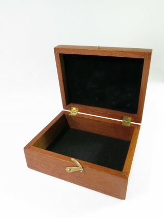 Refinished Antique Mahogany Presentation/jewelry Box — Hardware — Lined