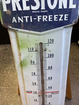 Prestone Anti - Freeze Thermometer Vintage Hard To Find Very Rare 3