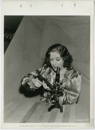 Actress Gracie Allen Shooting Gun at Microscope Bizarre 1934 Photograph 2