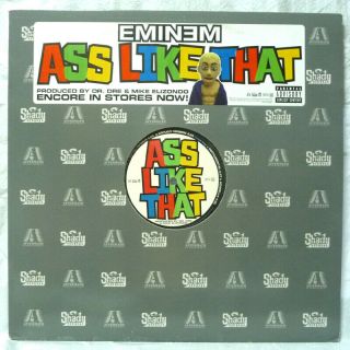 Eminem - Ass Like That Dr.  Dre 12inch Rare Clear Vinyl