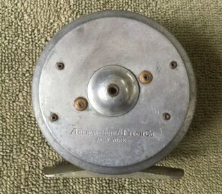 Rare Antique Abercrombie & Fitch Co.  (york) 3” Dia.  Fly Fishing Reel