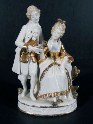 Pair Antique Rudolstadt Ernst Bohne Sohne Porcelain Dresden Figurine Group yqz 3