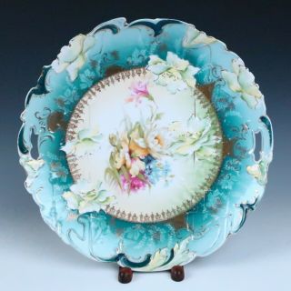 Antique Rs Prussia Royal Vienna Porcelain Cake Serving Plate German R.  S.  Tray