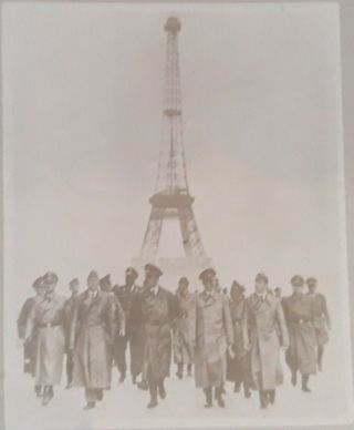 Hitler Marched In Triumph Through Paris 1940.  Vintage Photo Negative (acetate)
