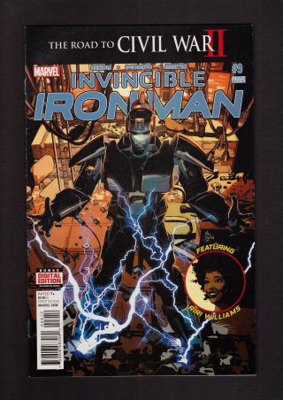 Invincible Iron Man 9 Nm - 2016 Marvel 2nd Print 1st App Riri Williams Ironheart