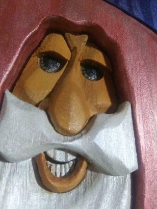 Vintage Rare 2002 R.  A.  Pitz Signed Hand Carved King Wizard Wood Box Sculpture