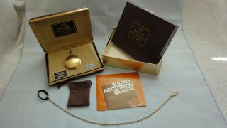 Vintage Bulova Accutron Quartz Pocket Watch,  Box & Doc - - - -
