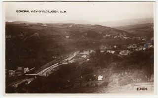 General View Of Old Laxey - E3504 - Isle Of Man - C1920s Real Photo Postcard