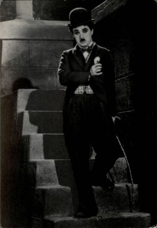 Charlie Chaplin Silent Film Actor California Vintage Postcard