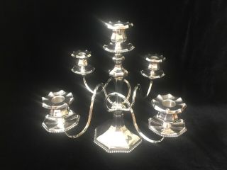Vintage Mfd.  & Plated By Reed & Barton Candelabra 736 Candle Holder