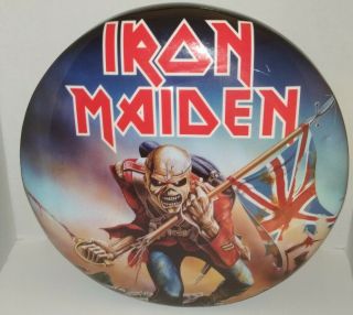 Iron Maiden Eddie The Trooper Bar Stool Barstool Cushion Seat Vtg Metal Rock