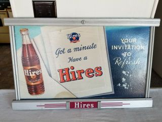 Vintage Hires Rootbeer Advertising Sign In Frame