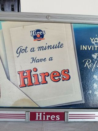 Vintage Hires Rootbeer Advertising Sign In Frame 2