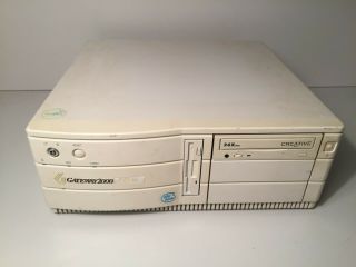 Vintage Gateway 486dx2 66mhz 16mb Ram Floppy Cd - Rom 1.  5gb Hdd Dos 6.  2 Installed