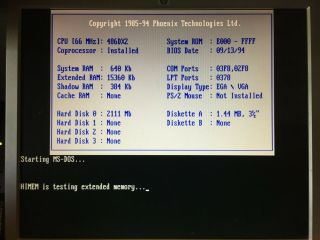 Vintage Gateway 486DX2 66MHz 16MB RAM Floppy CD - ROM 1.  5GB HDD DOS 6.  2 Installed 2
