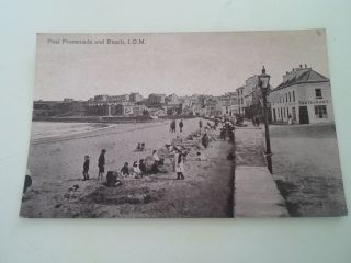 Isle Of Man Peel Promenade And Beach I.  O.  M.  Vintage Postcard §b758