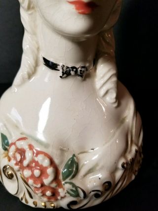 Vintage Victorian Woman Bust Lady Table Lamp 3