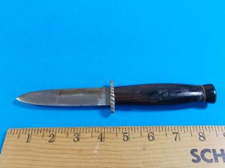 Vintage Custom Made Fixed Blade Knife With Wooden Handle