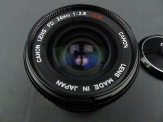 Vintage Canon FD 24mm F/2.  8 SSC S.  S.  C.  Wide Angle Lens 2