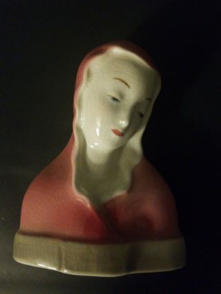 Goldscheider Everlast Figurine - Madonna Virgin Mary Bust Serene Figure Vintage