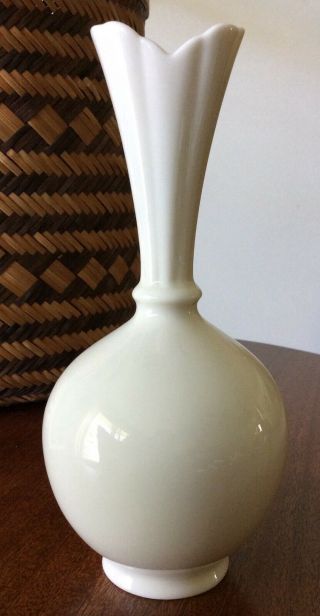 Vintage Lenox Flower Bud Vase 8 " Ivory White Usa