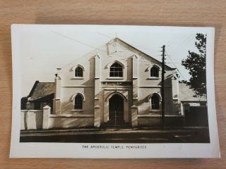 Penygroes Llanelli - The Apostolic Temple - Old Real Photo Postcard