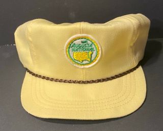 Vintage Augusta National Golf Club Members Yellow Rope Hat Rare Not Masters Euc