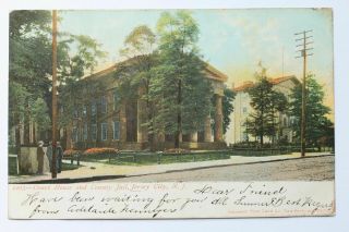 Old Udb Postcard Court House And County Jail,  Jersey City,  N.  J.  1906