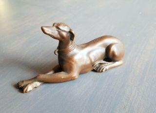 Vintage Jennings Brothers 3333 Jb Bronze Greyhound Whippet Dog