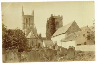 Victorian Photo Worcestershire Pershore Abbey