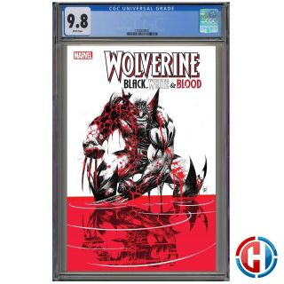 Wolverine: Black,  White & Blood 1 Cgc 9.  8 Graded Marvel Comics 11/4/20