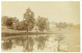 Victorian Photo Worcestershire Hampton Nr Evesham River Avon